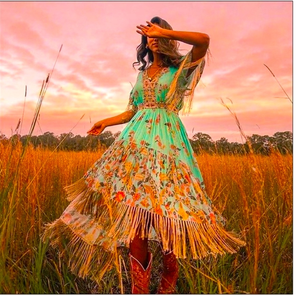 🆕✨ Spell & the Gypsy Collective Hendrix Tassel Dress 🦋 - Picture 15 of 16